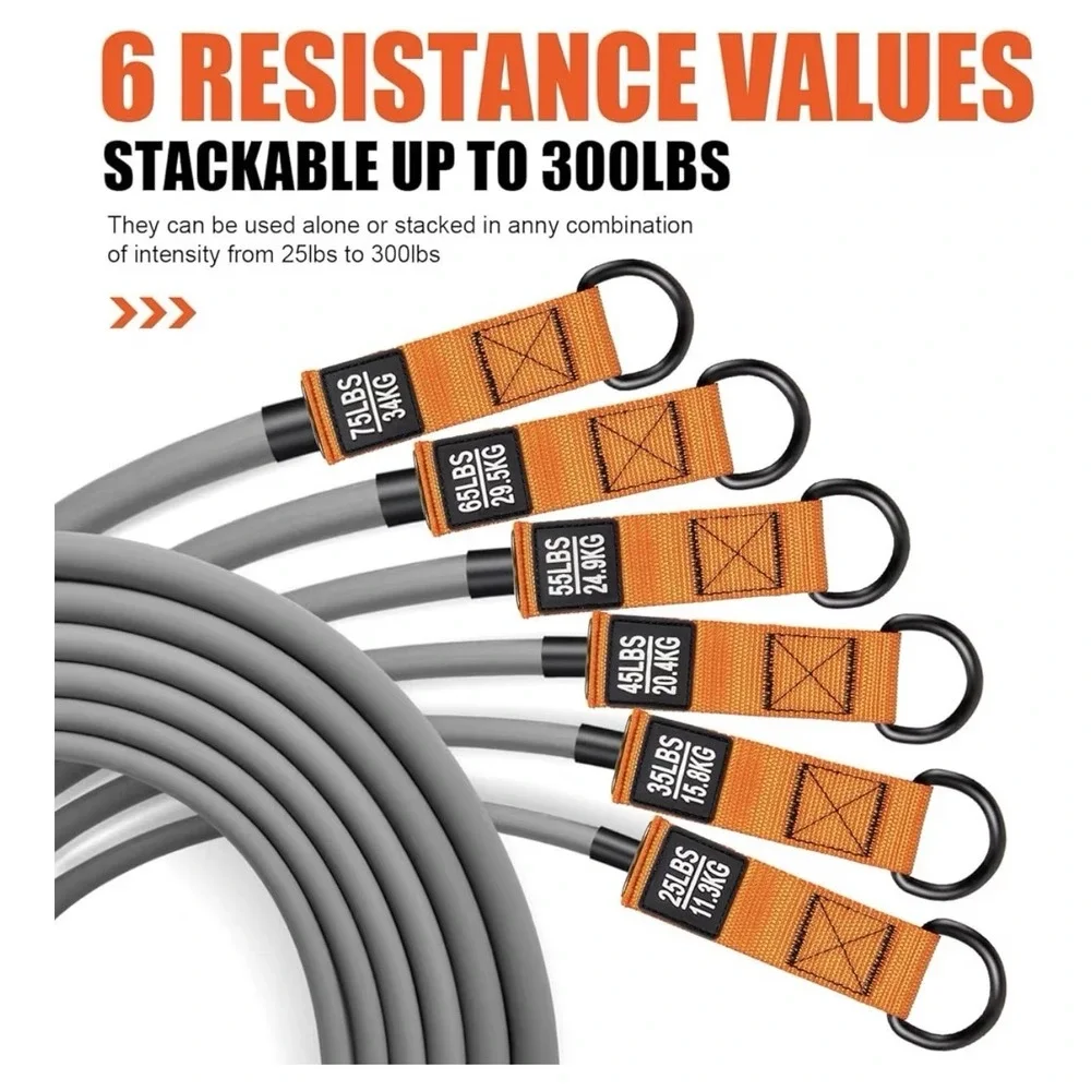 Hypgn Heavy Resistance Bands 300lbs Excercise Bands For Working Out Fitness Band